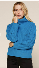 Load image into Gallery viewer, Criss Cross Back Blue Sweater