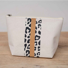 Load image into Gallery viewer, Leopard Stripe Cosmetic Bag