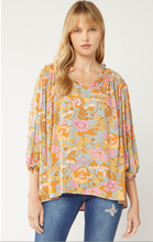 Load image into Gallery viewer, Bloom Blue Floral Top