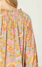 Load image into Gallery viewer, Bloom Blue Floral Top