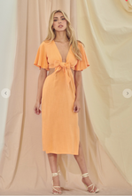 Load image into Gallery viewer, Citrus Cutout Midi Dress
