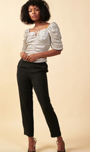 Load image into Gallery viewer, Metallic Silver Ruched Top