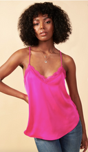 Load image into Gallery viewer, Bright Pink Lace Cami Top