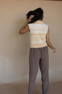 Addie Ivory Orange Sweater Vest