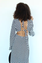 Load image into Gallery viewer, Checker Cutout Maxi Dress