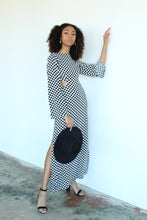 Load image into Gallery viewer, Checker Cutout Maxi Dress