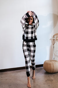 Buffalo Plaid Teddy Lounge Joggers