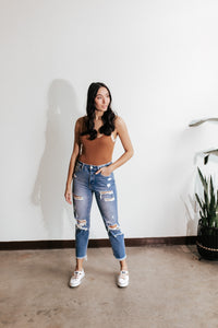 Emma Distressed Mom Jeans