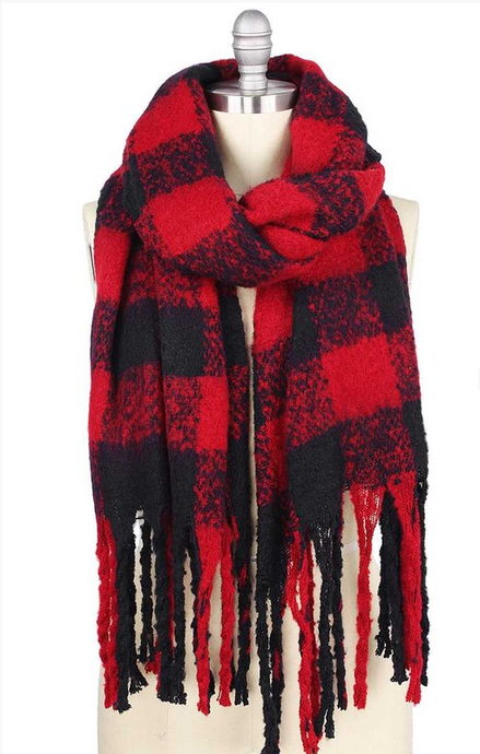 Buffalo Plaid Over-sized Scarf