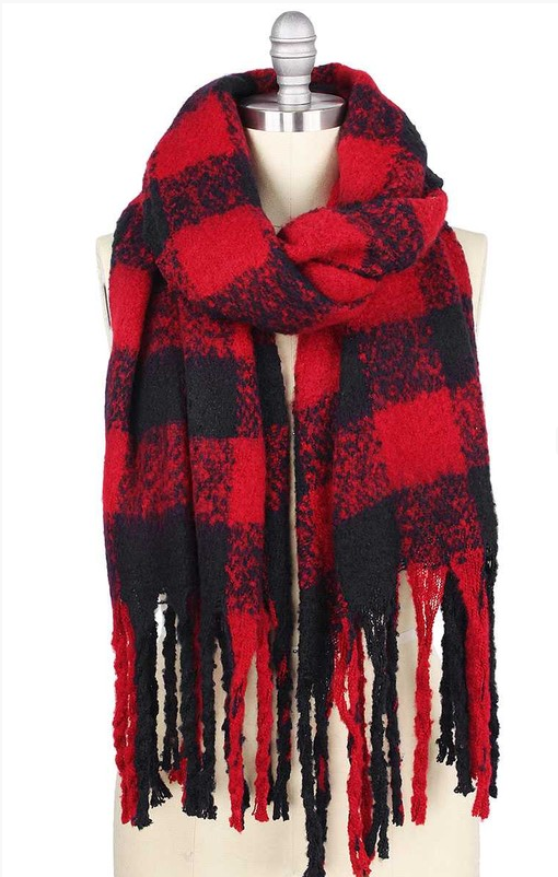 Buffalo Plaid Over-sized Scarf