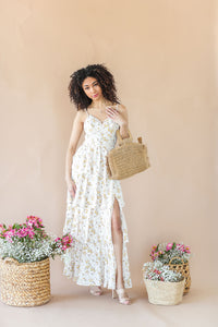 Corset Floral Maxi Dress