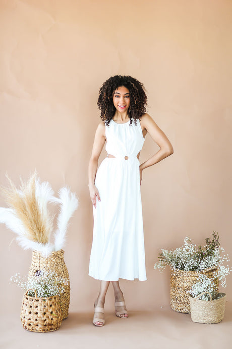 Daydream White Cutout Dress