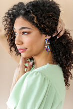Load image into Gallery viewer, Iridescent Square Statement Earrings