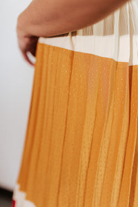 Clay Color Block Midi Dress