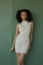 Load image into Gallery viewer, Cream Sleeveless Sweater Dress