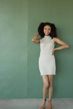 Load image into Gallery viewer, Cream Sleeveless Sweater Dress