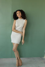 Load image into Gallery viewer, Cream Sleeveless Sweater Dress