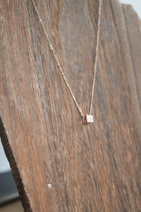 Cubed Stone Necklace