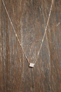 Cubed Stone Necklace