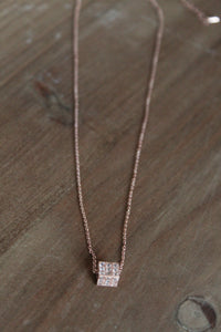 Cubed Stone Necklace