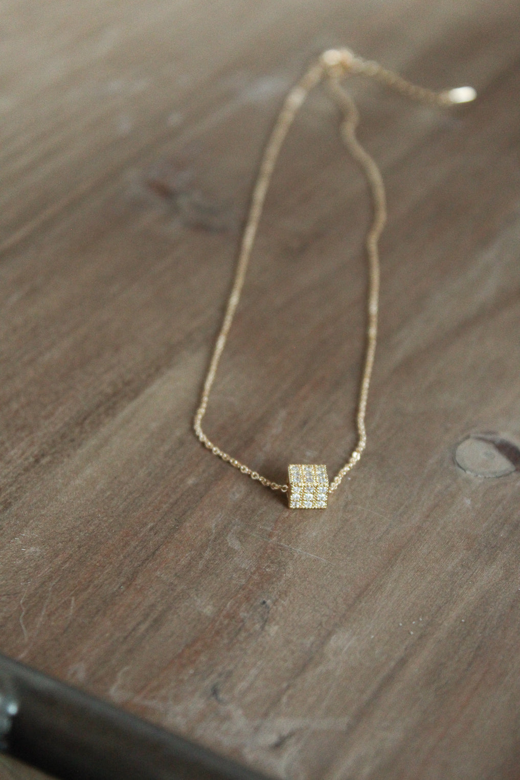 Cubed Stone Necklace