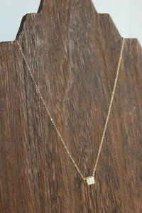 Cubed Stone Necklace