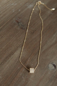 Cubed Stone Necklace