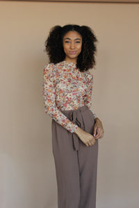 Enchante Floral Mesh Top