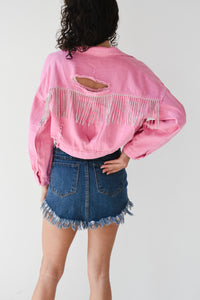 Front Zip Denim Skirt