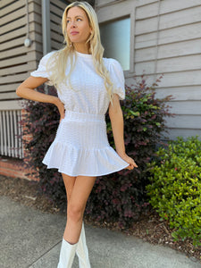 White Jewel & Pearl Top