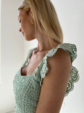 Load image into Gallery viewer, Crochet Dreams Sage Dress