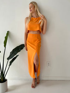 Tangerine Maxi Skirt