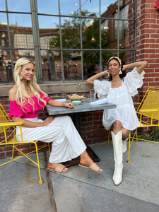 Queen City Ruffle White Dress