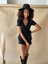 Load image into Gallery viewer, Little Tie Black Romper