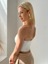 Load image into Gallery viewer, White Zip Corset Top