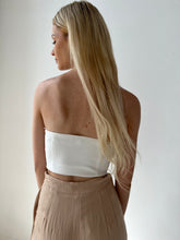 Load image into Gallery viewer, White Zip Corset Top