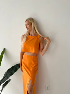 Tangerine Crop Top