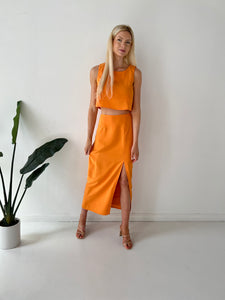 Tangerine Maxi Skirt