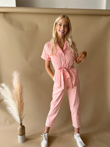 Kendall Peachy Utility Jumpsuit