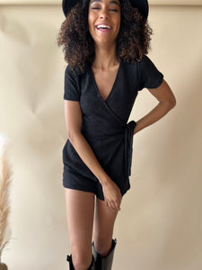 Little Tie Black Romper