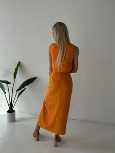 Tangerine Maxi Skirt