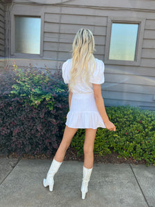White Jewel & Pearl Top