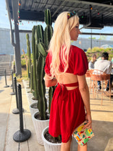 Load image into Gallery viewer, Radiant Red Tie Back Dress