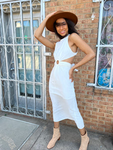Gulf Shores White Cutout Dress