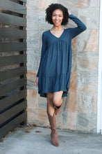 Load image into Gallery viewer, Jenn Brushed Knit Teal Dress