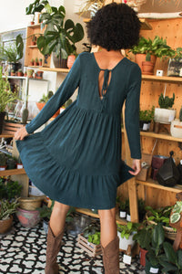 Jenn Brushed Knit Teal Dress
