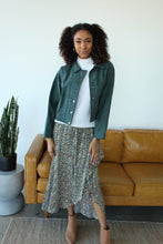Load image into Gallery viewer, Green Vegan Leather Puffer Jacket