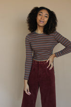 Load image into Gallery viewer, Ranch Striped Ruched Top