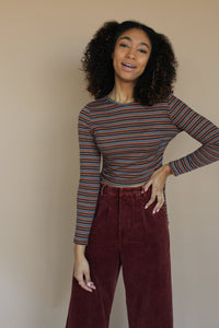 Ranch Striped Ruched Top