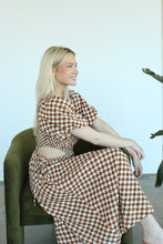 Load image into Gallery viewer, Sofie Brown Check Midi Dress